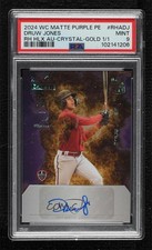 2024 MATTE Premium Holo-Lux Chase Purple - Gold Flames 1/1 Druw Jones Auto 0rd2