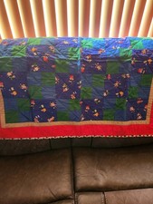 New Handmade Reversible Baby Quilt Blanket Nursery Decor Baby Shower Gift 37x 41