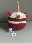 Jellycat Amuseable Birthday Cake Plush Soft Toy Red White Cute Dessert Gift