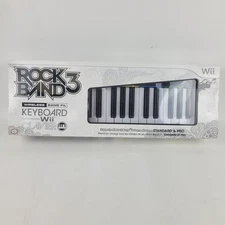 Nintedo Wii Rock Band 3 Wireless Keyboard w/ Dongle + Strap NO GAME NEW SEALED