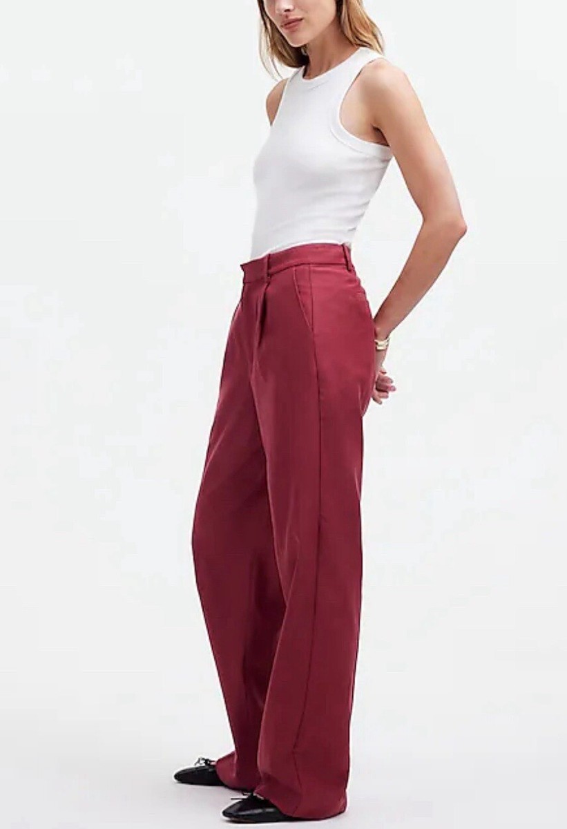 Madewell Size 2 Slouchy Straight Pants in Drapey Twill