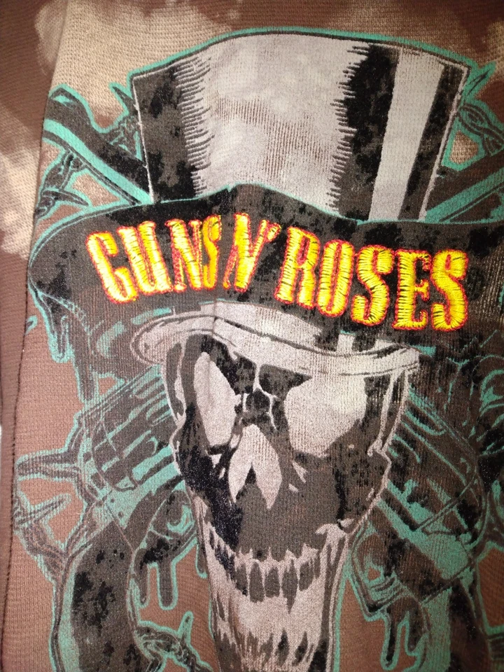Guns N Roses T Shirt Mens Size Large L Brown Long Sleeve H&M Casual Adults - Image 2 of 4