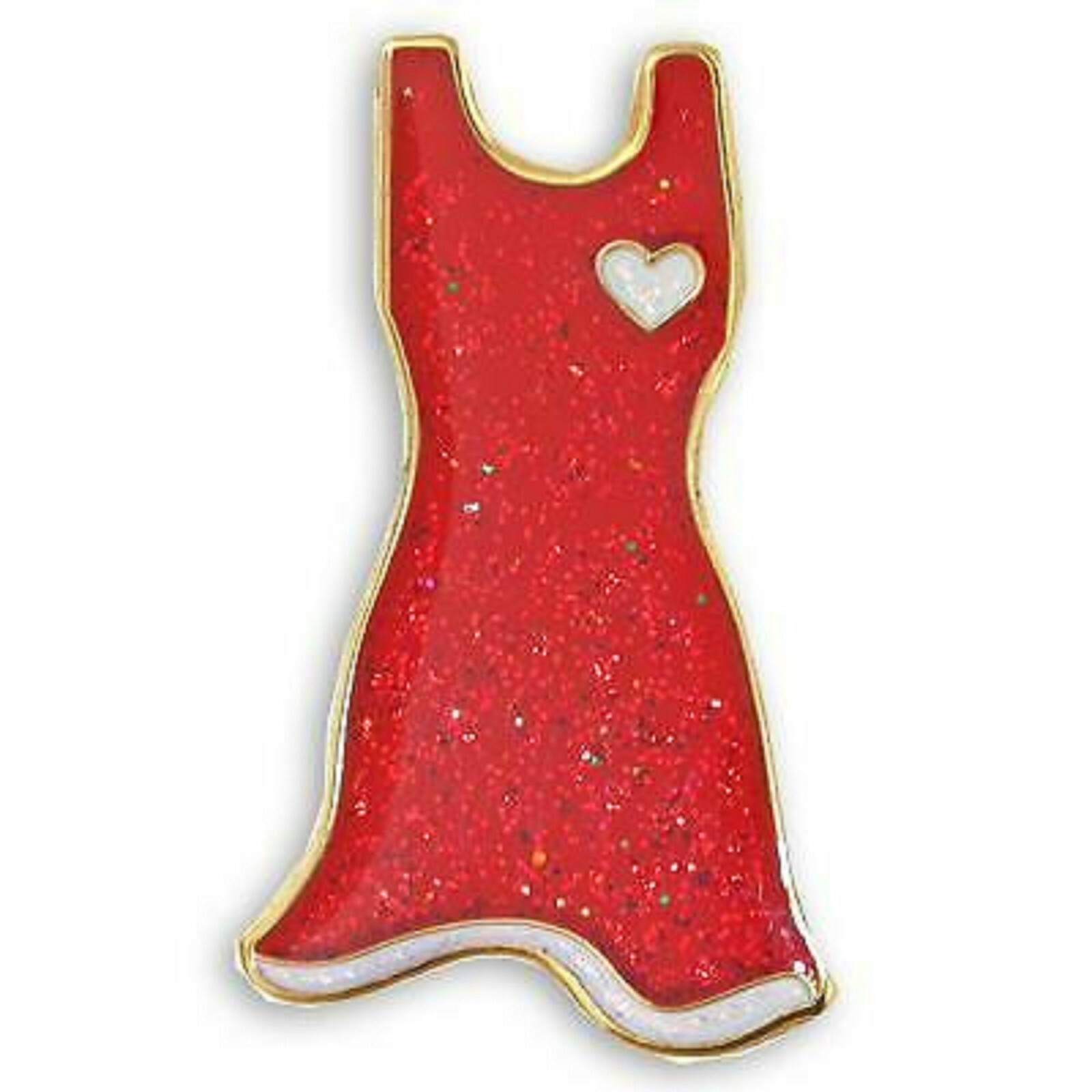 AMERICAN HEART MONTH RED DRESS LAPEL PIN
