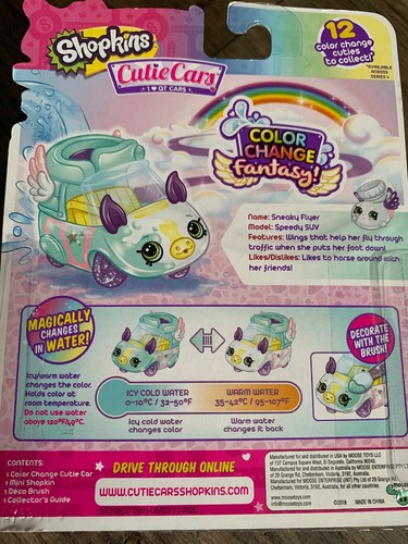 Nuevo en paquete Shopkins Retirado Cambio de Color Coche QT4 C01 Zapato Volante Esconoso Medias Regalo - Imagen 2 de 3