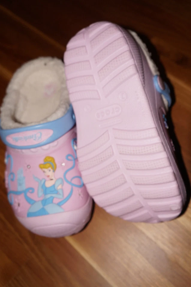 crocs gefüttert Cinderella    ❤️ rosa   ❤️  Gr. J 1  Innenlänge: 19 cm - Bild 3 von 3