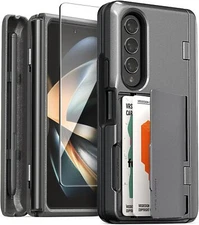 For Galaxy Z Fold 4 Case [Terra Guard Modern ] Wallet w/S Pen Cover Case