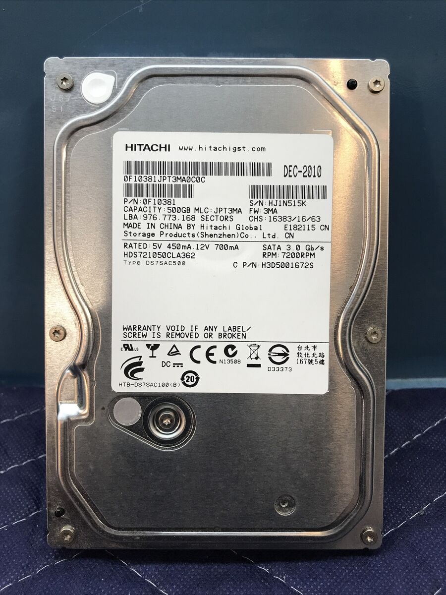 Hitachi HDS721050CLA362 500 GB 3.5 in SATA II Desktop Hard Hitachi HDS721050CLA362 500 GB 3.5 in SATA II Desktop Hard