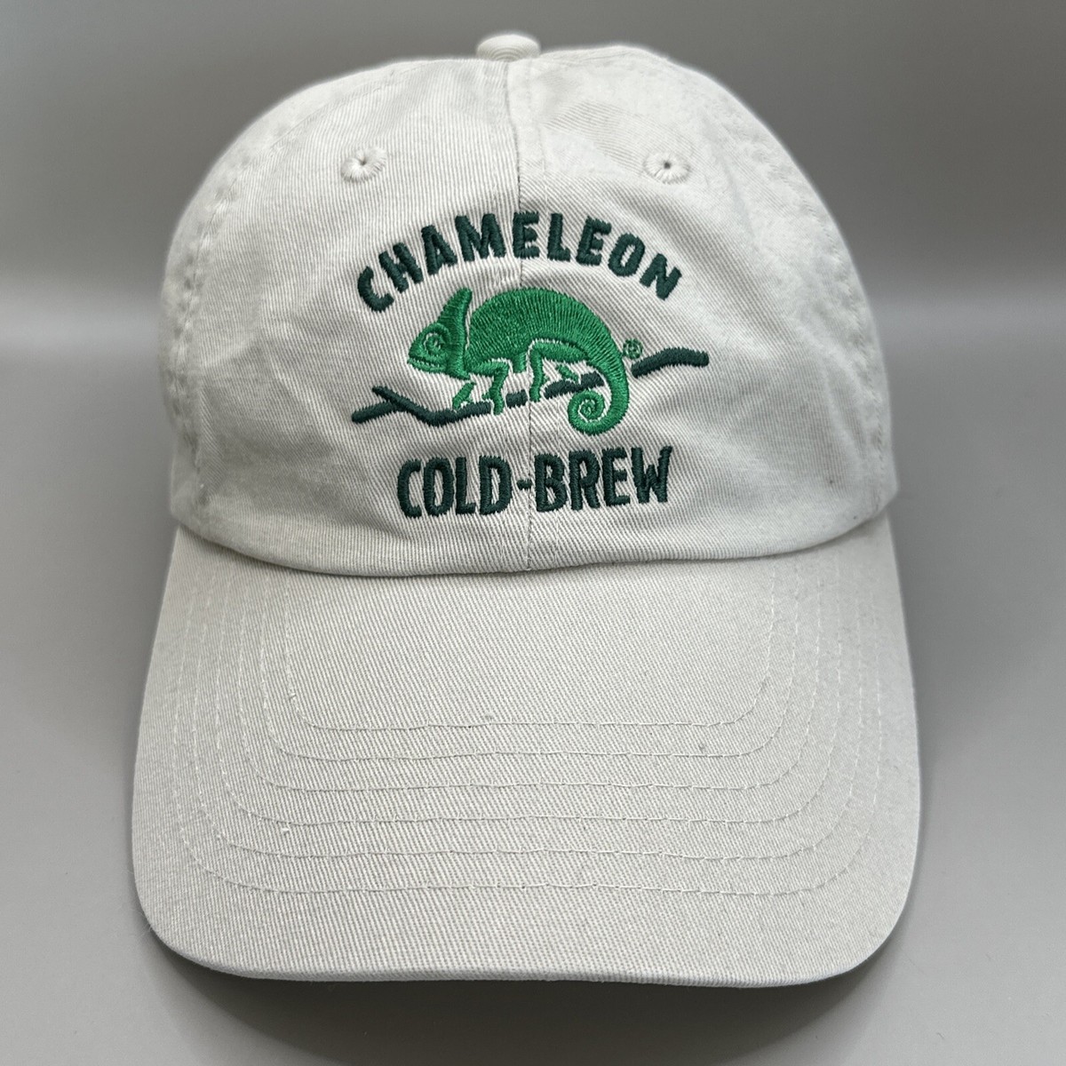 Continental Chameleon Cold-Brew Beige Hat Cap Strap Back Adjustable Upcycled