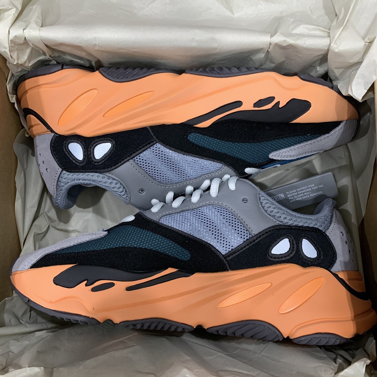 New Adidas Yeezy Boost 700 Wash Orange Men Size 7.5 GW0296 With OG