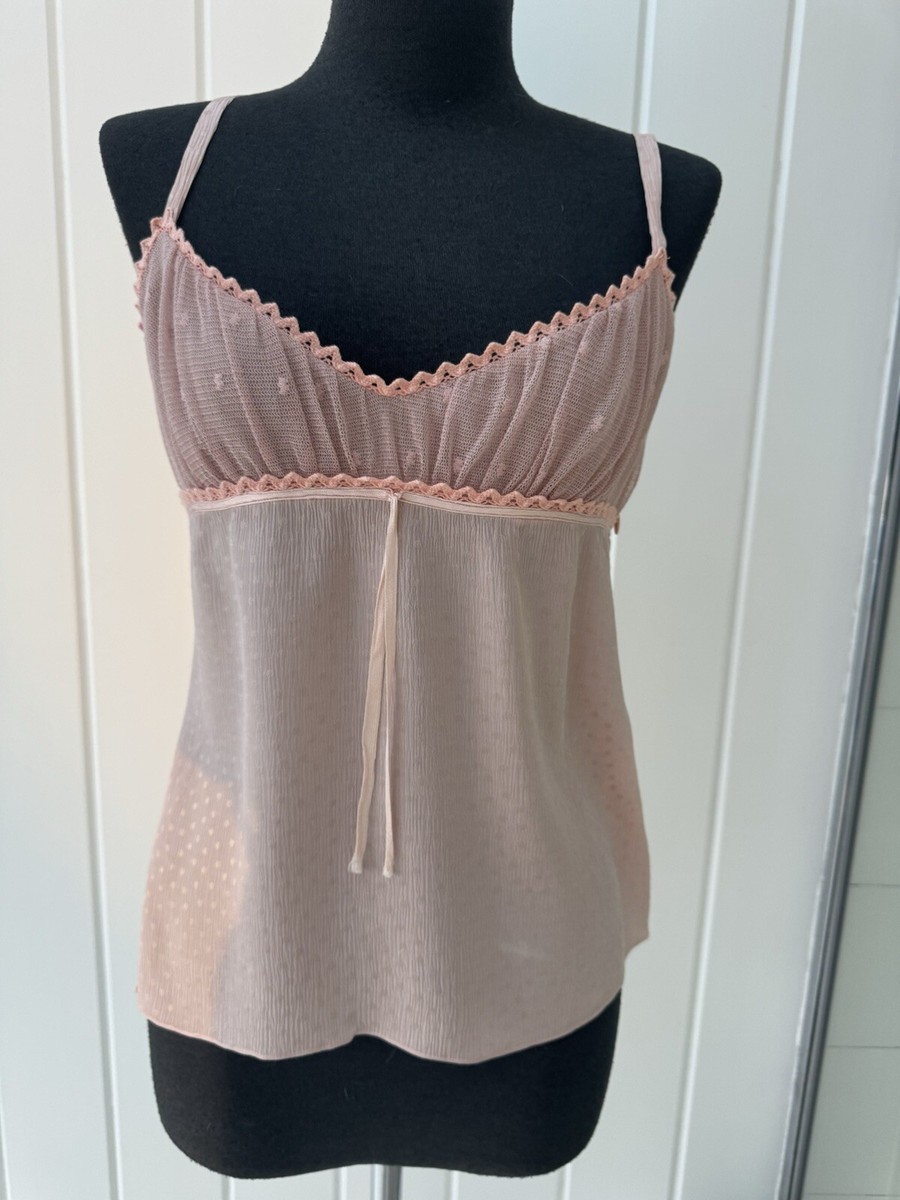 トップス Showpiece 00aw John Galliano camisole JOHN GALLIANO PINK 100 % SILK TANK TOP CAMISOLE SMALL | eBay
