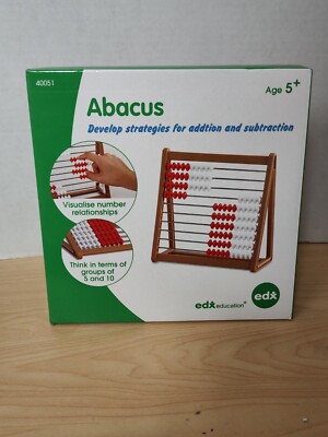 Abacus Rekenrek 10 Row Red White Math Operations Numeracy Learning Edx Education