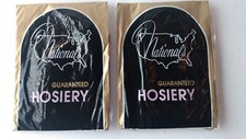 Lot of 2 VTG Nationals Hosiery Pantyhose Beige Size A Fetish NYLON Private
