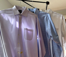 Lot Of 3 Dress Shirts Men 15.5 33 Jos A Bank Travelers  Collar Spread