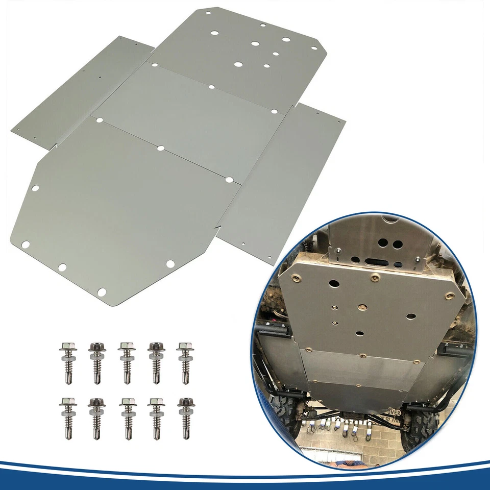 APTO PARA 08-14 POLARIS RZR 800 RZR S 900 XC PLACA DE DESLIZAMIENTO DE ALUMINIO RESISTENTE 3/16" Foto 2 de 4