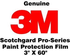3M Scotchgard Pro Series Paint Protection Film Clear Bra Bulk Roll 3" x 60"
