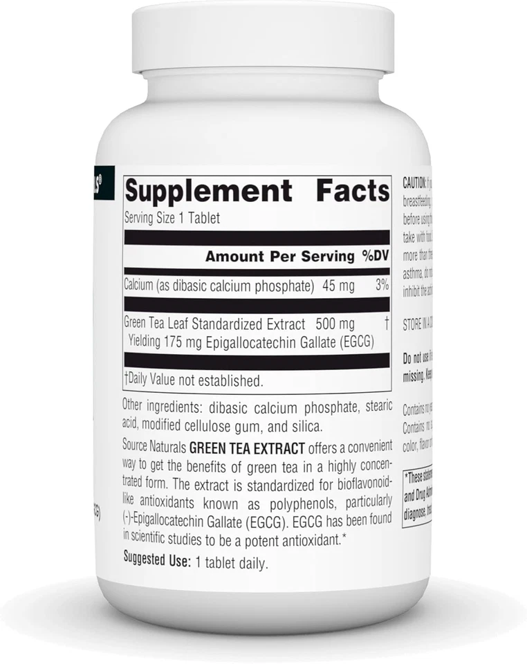 Extracto de té verde 500 mg súper antioxidante - 120 comprimidos Foto 2 de 4