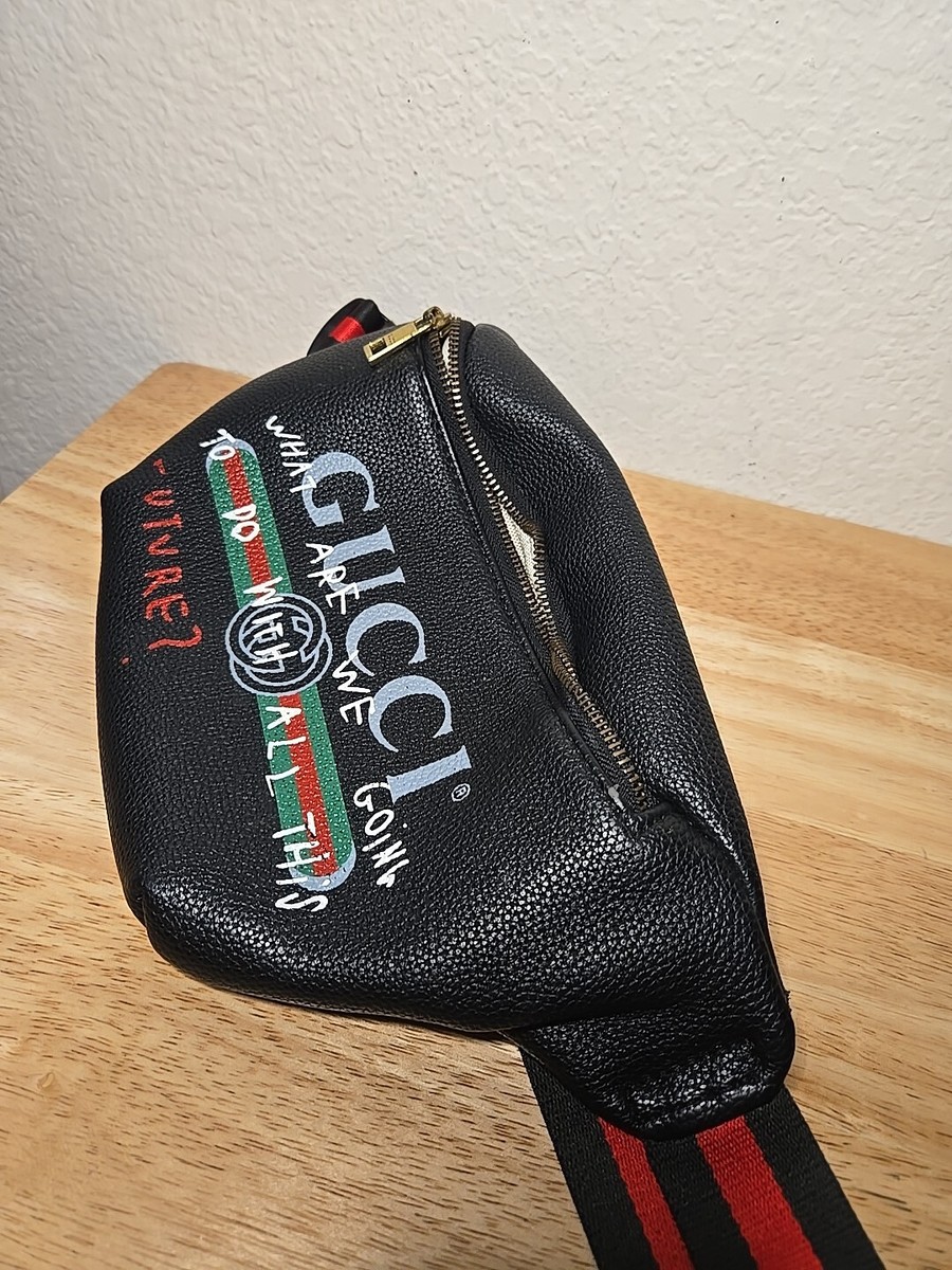 GUCCI Web Sherry Line Body Bag Black Red Green 493869 GUCCI Web Sherry Line Body Bag Black Red Green 493869