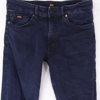 Jean HUGO BOSS DELAWARE Ajusté Straight - Taille W34 L32, 99% Coton, 1% élasthanne - Occasion Très Bon état