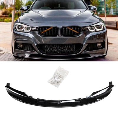 Gloss Black For 2012-2018 BMW F30 3 Series M Sport Front Bumper Lip Diffuser