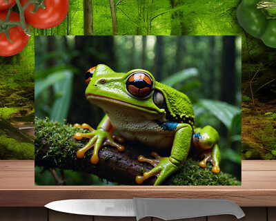Frog themed 11 x 8 Tempered Glass Cutting Board~FREE shipping~ CHOICE~Gift