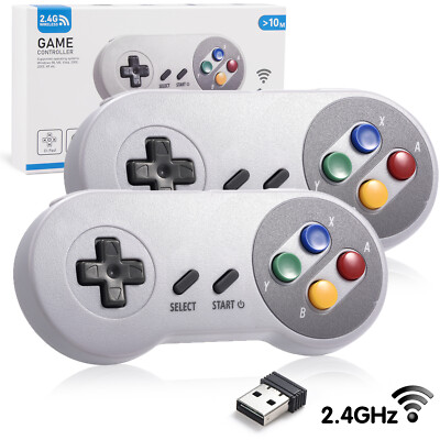 2 Stück Wireless Controller für SNES & NES Classic Edition für PC Mac Win Laptop