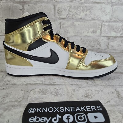 Nike Air Jordan 1 Mid SE Metallic Gold White DC1419-700