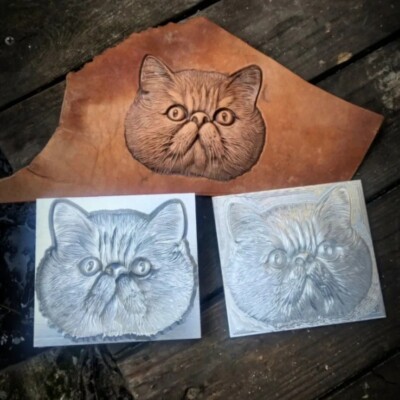 Leder 3D Katze Gesicht Pressform Aluminiumlegierung Prägestempel Zum Selbermachen Handwerk