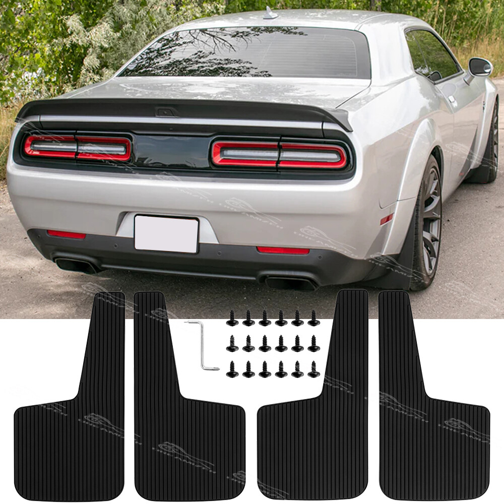 4X For For Dodge Challenger Charger SRT8 Rubber Rally Car Mudflaps Splash Guards