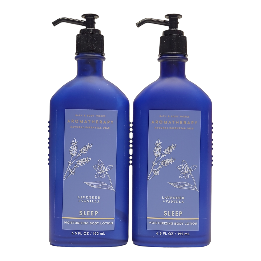 x2 Bath & Body Works * SLEEP Aromatherapy LAVENDER + VANILLA Glass