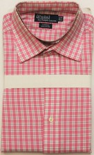 Polo By Ralph Lauren Pink/ Navy  White Plaid Spread Collar Shirt Sz: 17-36"