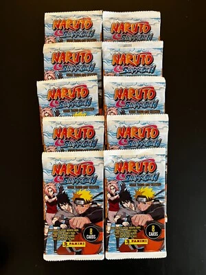 LOT PANINI 10 POCHETTES PACKETS TRADING CARDS NARUTO SHIPPUDEN MANGA DISNEY - Photo 1/2