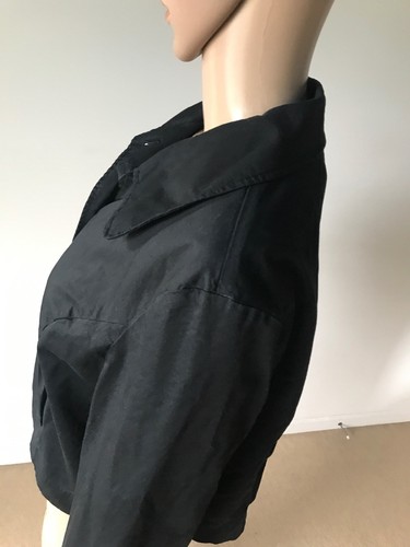 Chaqueta Studio Works Pequeña Negra Algodón Línea A Ligera Botones Lavable PL - Imagen 5 de 12