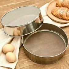 Stainless-Steel Fine Mesh Oil Strainer Flour Colander Sifter Sieve Kitchen Tools