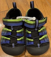 NEW Keen Boys NEWPORT H2 Black Blue Lime Green Sandal Shoes Size 4 Infant