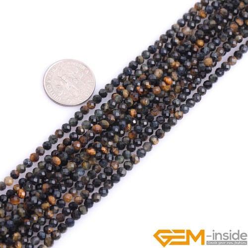 Faceted Natural Gemstone Tiny Small Spacer Jewellery Beads Strand 15" 2mm 3mm UK - Picture 10 of 172