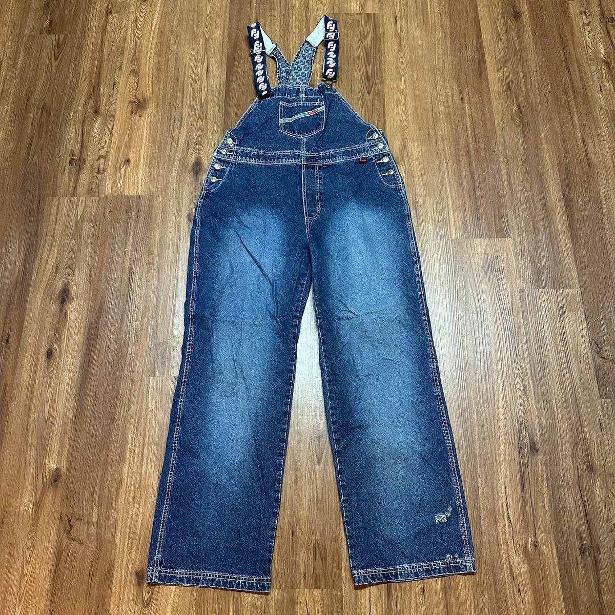 FUBU オーバーオール Vintage FUBU Denim Collection Overalls Mens Size Large 42/33