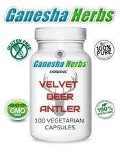 VELVET DEER ANTLER EXTRACT 100 Capsules 9600mg highest potency NO FILLERS!