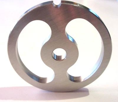 SMOKEHOUSE CHEF #32 2-hole Stuffing Kidney Plate S/S Meat Grinder for Hobart Cabelas LEM TorRey