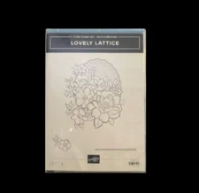 Stampin Up! Lovely Lattice Cling Stamp Set Floral/Flowers BRAND NEW!