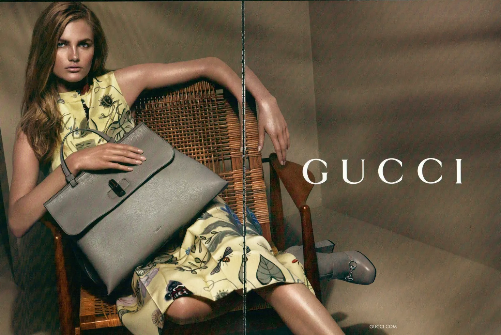 Sacs GUCCI Magazine Impression Publicité Femme Sac à Main Mode Accessoires 2014
