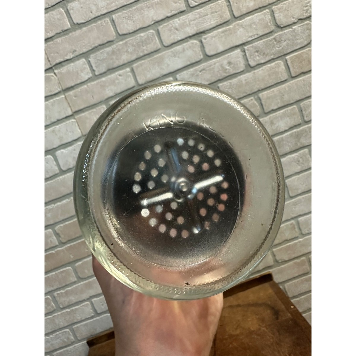 Vintage Barbicide Disinfectant Jar Barber Shop Glass 12