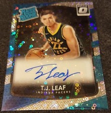 2017-18 DONRUSS OPTIC BUBBLE PRIZM T.J. LEAF RC ROOKIE AUTOGRAPH NRMT *PACERS*