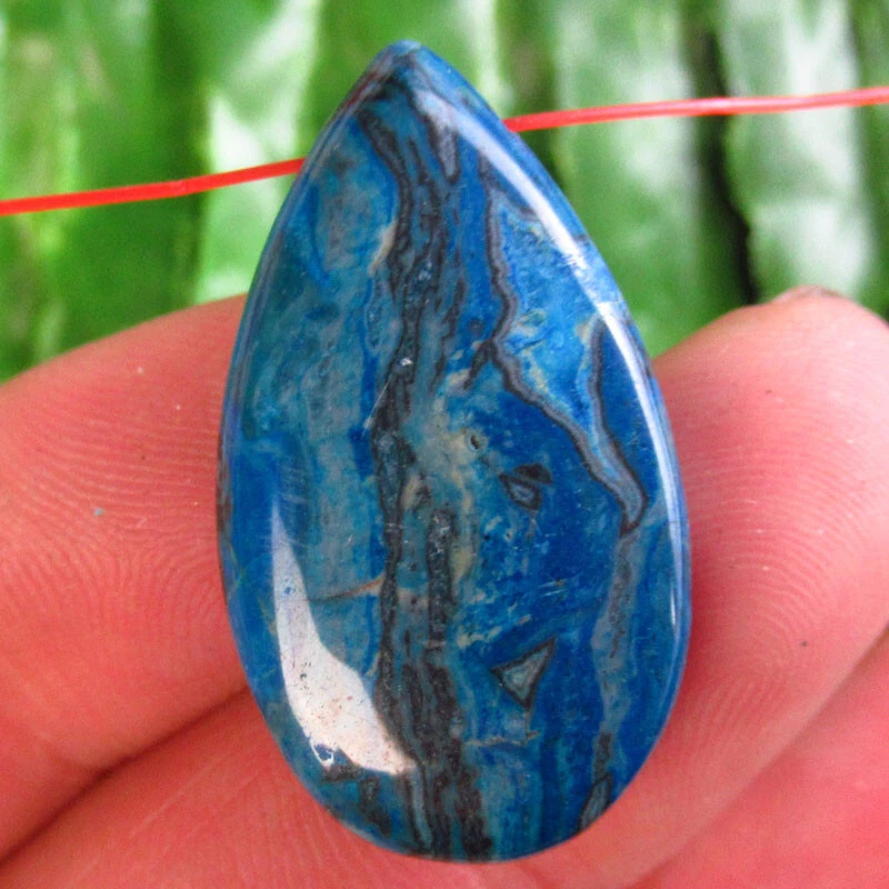 B67131 Blue Crazy Lace Agate Teardrop Pendant Bead 28x15x5mm eBay