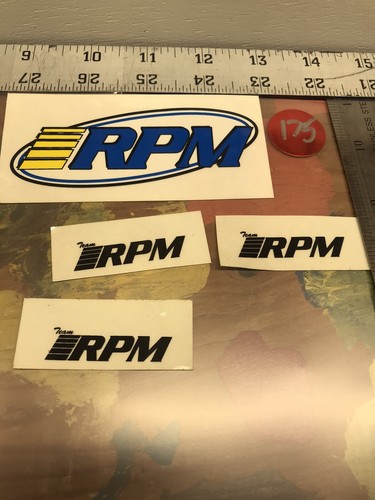 Vintage Team RPM DECALS {4pc} New USA Shipped - Picture 1 of 3
