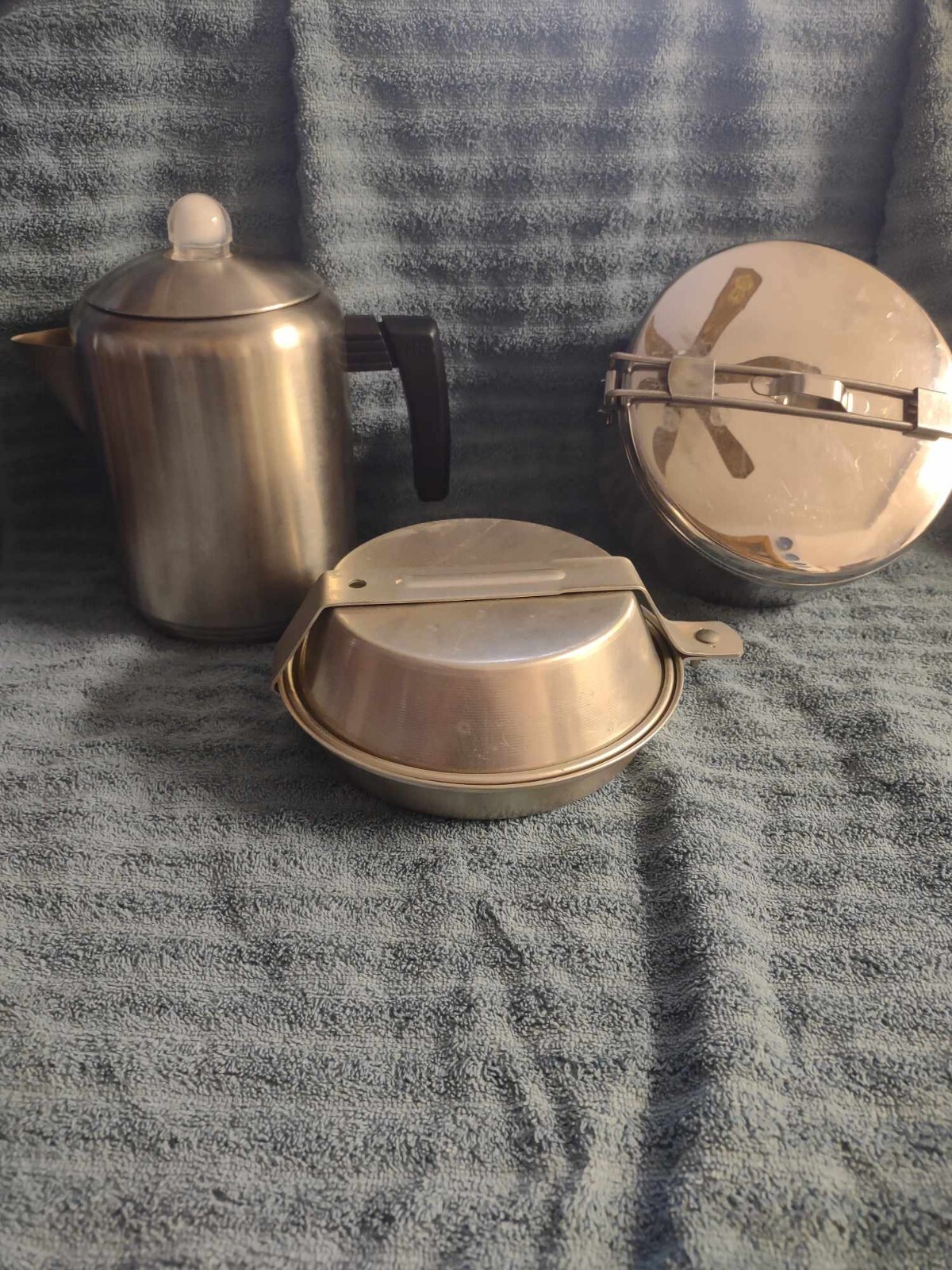Camping Cooking Gear. Copco Coffee Pot, Mess Kit, MSR Seagull Cooking Pot eBay