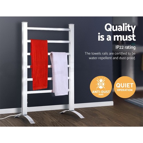 Devanti Heated Towel Rail Rack Bathroom Electric Rails Warmer Clothes 3 Models - Picture 6 of 16