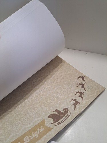 Scrapbook Paper My Mind's Eye Sparkling Sleigh Ride 12"x12" 48 Sheets Pad - Picture 6 of 15
