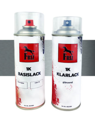 FRIZ Spraydosen Set 400ml für Skoda 9084 QUICKSILVER MET + 400ml Klarlack