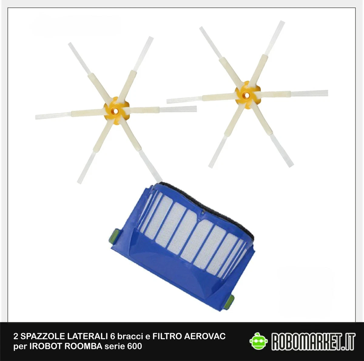 Kit Accessori Di Ricambio Per Roomba Serie 600 – Compatibile Con 605, 616, 620, 630, 650, 660, 661 E Altri – Include Spazzole, Filtri E Rulli