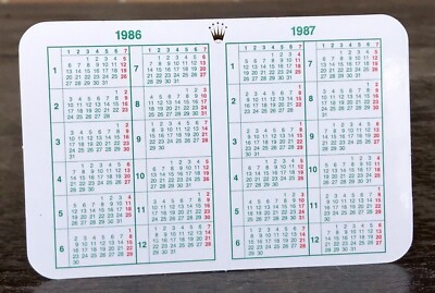 ROLEX 1986 1987 CALENDAR Submariner Date 1680 5513 Steel Gold Datejust OYSTER /